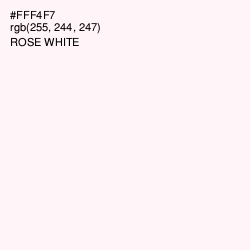 #FFF4F7 - Rose White Color Image